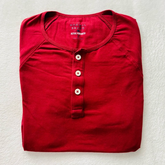 NWOT Dark Red T-Shirt by The Normal Brand - Picture 2 of 6